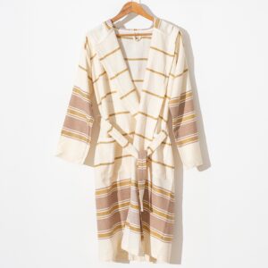 Bathrobe Turkish Cotton Light Weight Summer Hood Kimono Robe