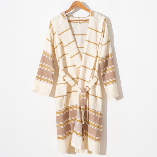 Bathrobe Turkish Cotton Light Weight Summer Hood Kimono Robe