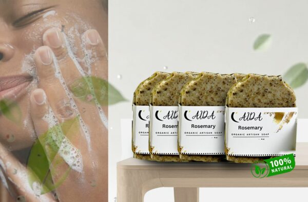 Handcrafted Rosemary Moisturizing Soap - Image 2