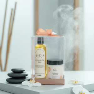 Body Glow Oil and Smoothing Body Butter Gift Set - Aida LLC