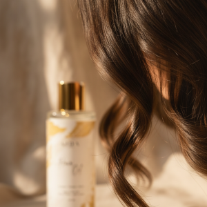 Lustrous healthy hair with natural hair growth oil