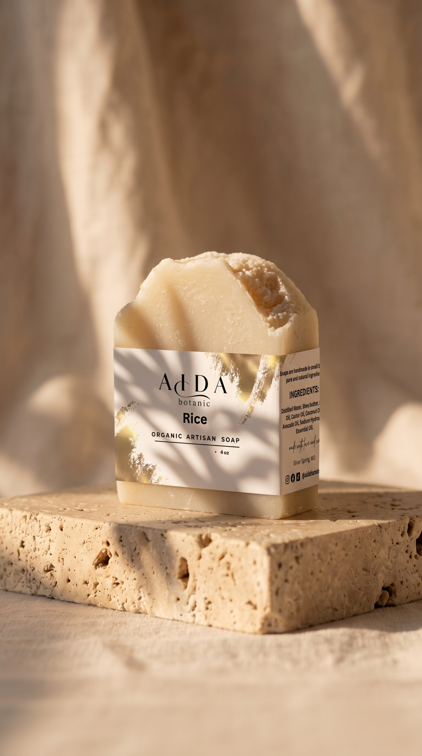 Handcrafted Rice Moisturizing Soap