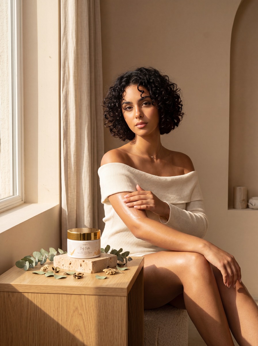 AIDA Smoothing Body Butter in use